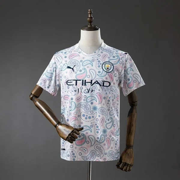Camiseta de fútbol Manchester City 2020/21 TERCERA MANGA CORTA VERSION FAN